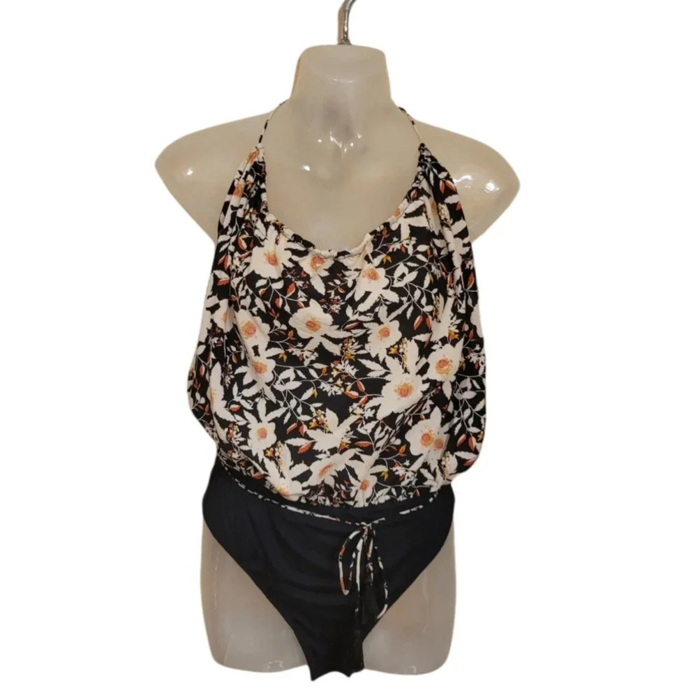 New Free People Liza floral spaghetti strap Bodysuit - Picture 4 of 10